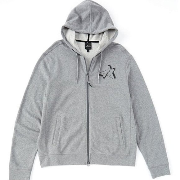 armani exchange zip hoodie